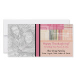 Personalized Modern Geometric Happy Thanksgiving Picture Card