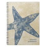 Personalized Modern Starfish Notebook