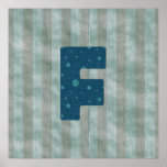 Personalized Monogram Art Letter F Print
