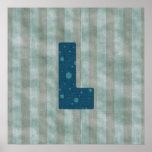 Personalized Monogram Art Letter L Poster