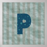 Personalized Monogram Art Letter P Print
