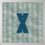 Personalized Monogram Art Letter X Print