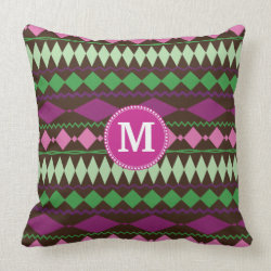 Personalized Monogram Custom Tribal Pattern Pillows