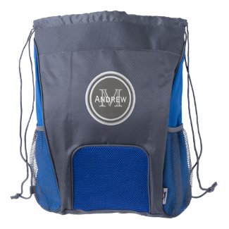 Personalized Monogram Drawstring Backpack