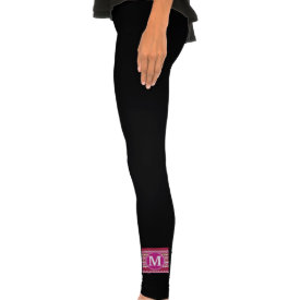 Personalized Monogram Hot Pink Red Tribal Chevron Legging Tights