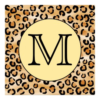 Personalized Monogram Leopard Print Pattern.
