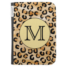 Personalized Monogram Leopard Print Pattern. Kindle Cover