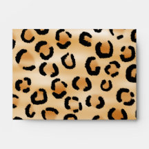 Personalized Monogram Leopard Print Pattern. Envelopes