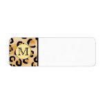Personalized Monogram Leopard Print Pattern. Return Address Label