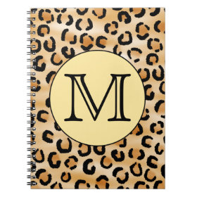 Personalized Monogram Leopard Print Pattern. Journals