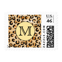 Personalized Monogram Leopard Print Pattern. Stamps