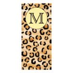 Personalized Monogram Leopard Print Pattern. Custom Rack Card