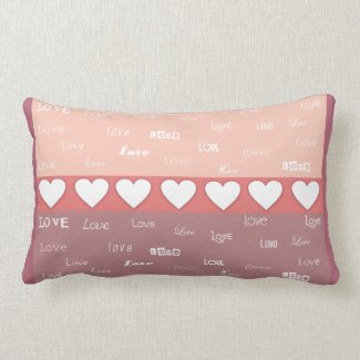 Personalized Monogram Love and Hearts Pillows