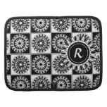 Personalized monogram  ornamental flower pattern folio planner