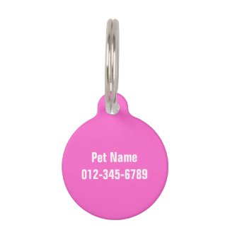 Personalized monogram pet tag with hearts for dogs