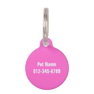 Personalized monogram pet tag with hearts for dogs