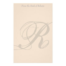 Personalized Monogram R Stationery
