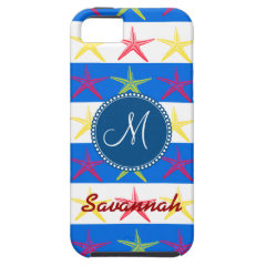 Personalized Monogram Starfish Fun iPhone 5 Case