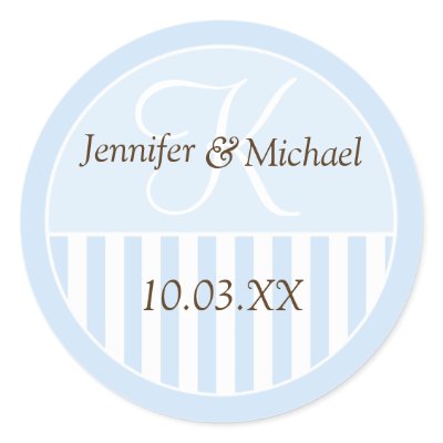 Personalized Monogrammed Wedding Favor Labels stickers