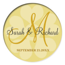 Personalized Monogrammed Wedding Stickers
