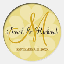 Personalized Monogrammed Wedding Stickers stickers