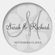 Personalized Monogrammed Wedding Stickers stickers