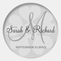 Personalized Monogrammed Wedding Stickers