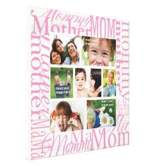 Personalized Mother's Day Photo Collage Gallery Wrap Canvas