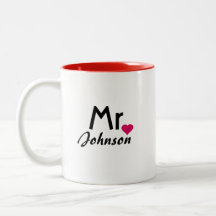 Personalized Mr. and Mrs. mug set