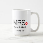 Personalized Mr and Mrs Wedding Mug