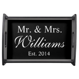 Personalized Mr. & Mrs. Wedding Serving Trays