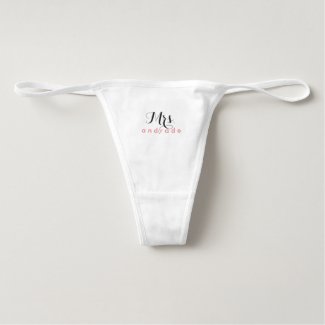 Personalized Mrs Underwear Panties for Wedding Day