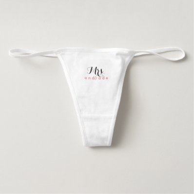 Personalized Mrs Underwear Panties for Wedding Day