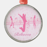 Personalized Music Dance and Drama Pink Christmas Ornament