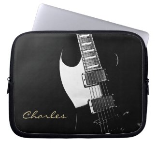 Personalized Music Electric Guitar Laptop Sleeve