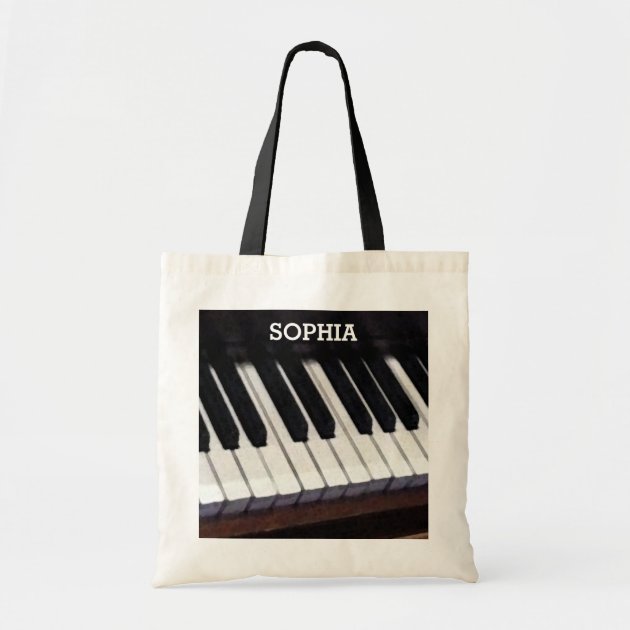 personalized music gift budget tote bag