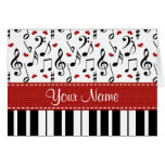 Personalized Music Note Piano Note Cards