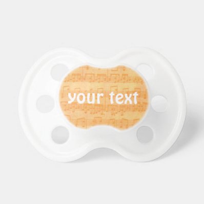 Personalized Musical Notes Baby Binky BooginHead Pacifier