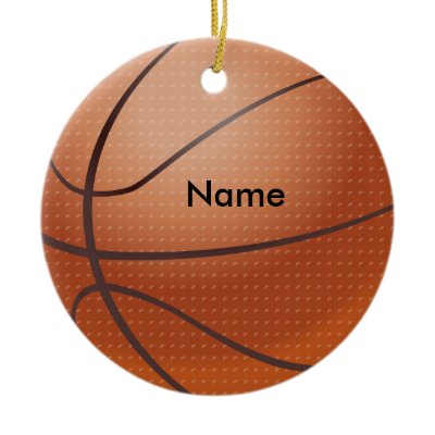 Personalized Name Basketball Christmas Ornament