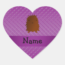 Personalized name bigfoot purple polka dots stickers