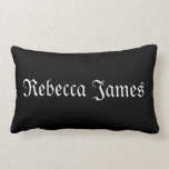 Personalized Name Black and White Pillow pillows