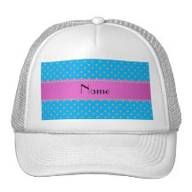 Personalized name blue diamonds hat