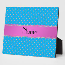 Personalized name blue diamonds plaque