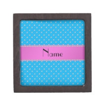 Personalized name blue diamonds premium jewelry boxes