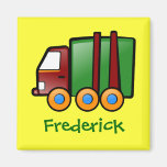 Personalized Name Cartoon Truck Refrigerator Magnets