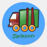 Personalized Name - Cartoon Truck Stickers