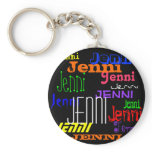 Personalized Name Colorful Collage Keychain
