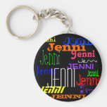 Personalized Name Colorful Collage Keychain