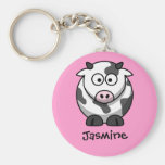 Personalized Name - Cute Cartoon Cow Key Chains
