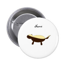 Personalized name Cute honey badger Pinback Buttons